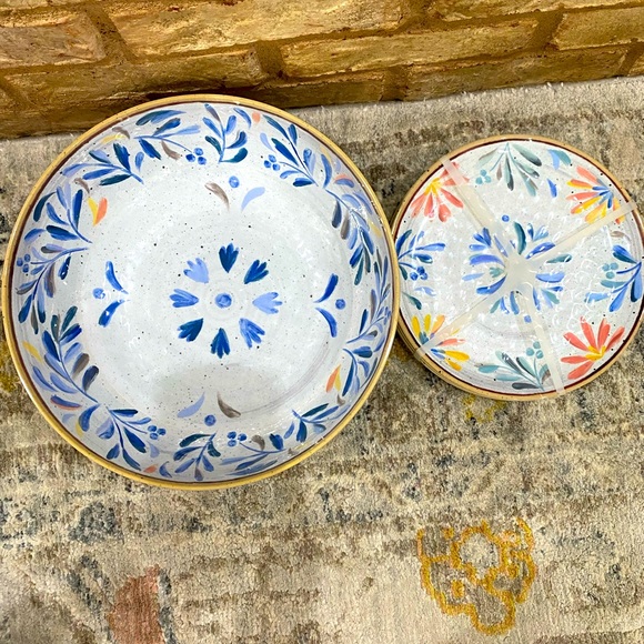 Food Network Other - Food Network™ Mediterranean Serving Bowl and Salad Plate Set NEW